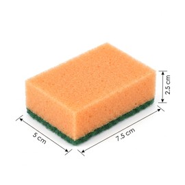 IDEA HOME Spugne da Cucina 7,5×5×2,5 cm – Spugne Abrasive Densità Media Ms. Kitchen - Resistenti e Durature per Piatti, Pentole e Padelle – Set da 10 Pezzi