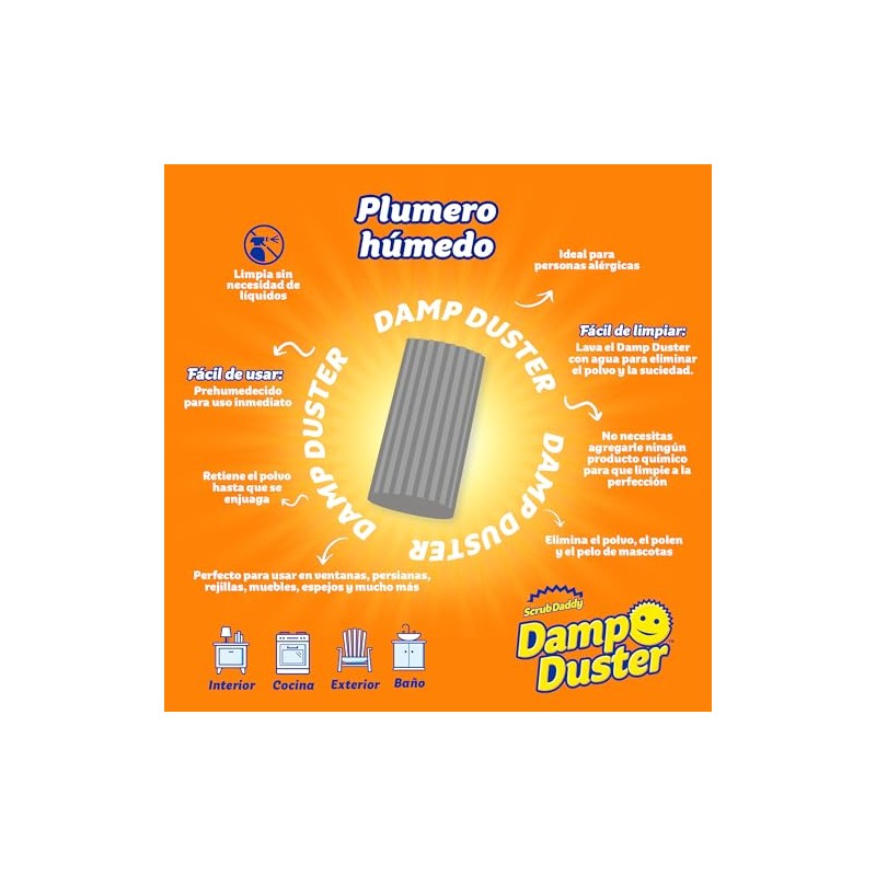 Scrub Daddy Damp Duster 3 Pack (Plumero Húmedo)