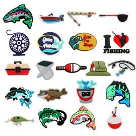 WENJION 21 Piece Croc Badge Children's Angel Theme, Croc Sticker Shoe Charms Set for Croc, Funny DIY Shoe Decoration Accessories, Hole Shoes Shoe Pendant for Boys Girls Everyday Walk Party Travel