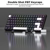 GMKWTL XVX Low Profile Black Keycaps, Shine Through Keycap Sets,