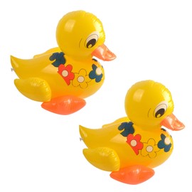 Inflatable Duck - 2PCS Duck Party Decorations, Swimming Pool Summer Beach Party Toys, 43 X 39CM Yellow ducks Balloons for Pool Bath Party Decorations, Birthday Christening Baby Shower Easy to Use