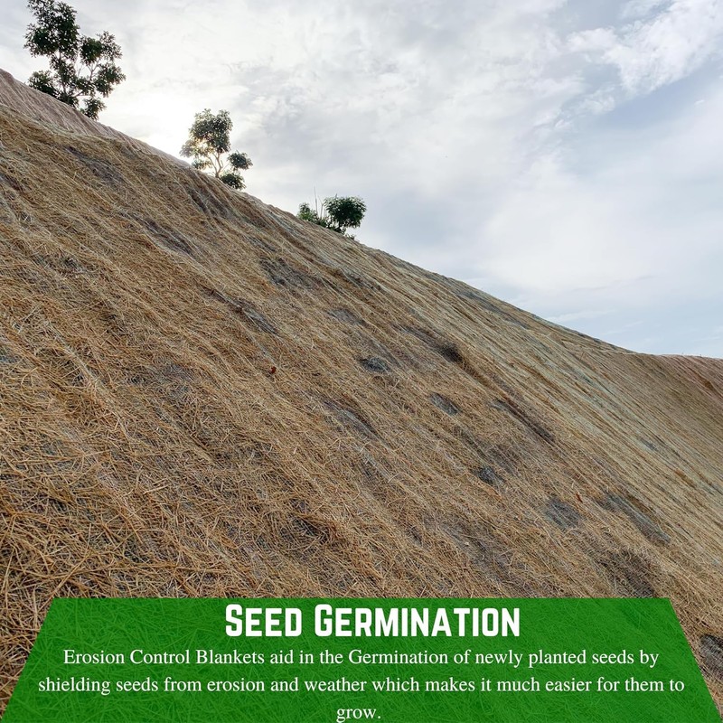 Farm Plastic Supply 100% Biodegradable Erosion Control Blanket - Straw/Coconut