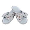 isotoner Womens Recycled Embroidered Jersey Tie Slide, Heather Grey, 8.5-9
