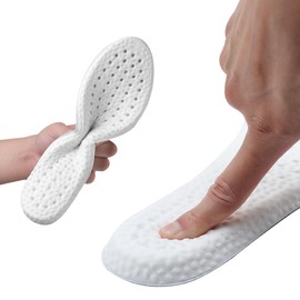 Insoles 2 Pieces, No Fatigue, Soft, Breathable, Absorbs Sweat Absorption, Shock Absorption, Antibacterial, Deodorizing, Footwear, Footbed, Standing Work, Sole, Insole, Supportive Rebound Sneakers,