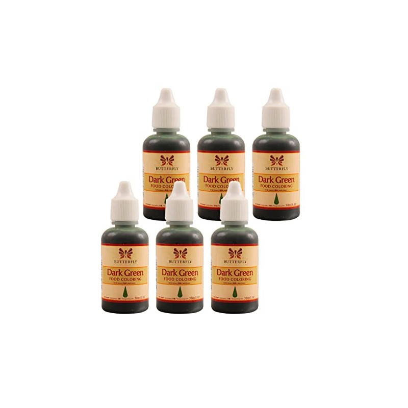 Butterfly Food Coloring Extract 1oz (30ml) (Green Coloring, Pack of