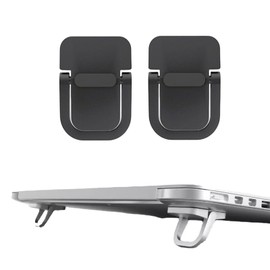 Laptop Stand (2 Pieces), Stick Type, Stand, Foldable, Laptop Stand, Zinc Alloy, Non-marking, Heat Dissipation, Cooling, Lightweight, Convenient to Carry (Black)