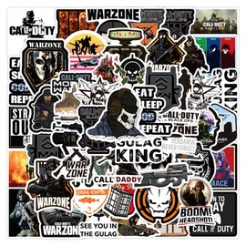Pack of 100 Call of Duty Stickers Pack Call of Duty Sticker Set Waterproof Vinyl Stickers for Laptop Children Cars Motorcycle Bicycle Skateboard Luggage Suitcase Computer Sticker Graffiti Decal