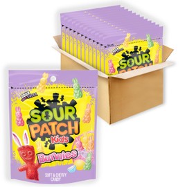 SOUR PATCH KIDS Bunnies Soft & Chewy Easter Candy, Bulk Candy, 12 - 10 oz Bags