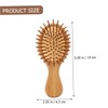 Beavorty 2pcs Bamboo Comb Hairbrush Bamboo Scalp Comb Wood Massage