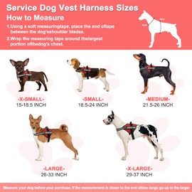 VOOPET Service Dog Vest Harness+ ID Tag and Leash Set+6 Patches,No Pull&Adjustable Reflective Dog Harness for Training,Suitable for Small Medium and Large Dogs.