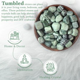 BEZAVO Swiss Opal Healing Crystals Stones Set Tumbled Stones and Crystals Bulk for Healing, Reiki, Meditation, Witchcraft Crystals Gemstone for Jewelry Making and Spiritual Home Decor 20-25 mm, 1LB