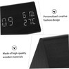 ABOOFAN Wooden LED Alarm Clock with Sound Control Temperature Humidity