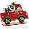 com-four® 2 x Felt Christmas Decorations - Decorative Stand -