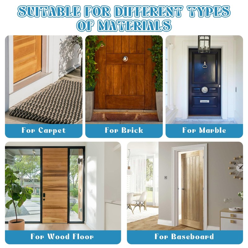 LDHHYH 6 PCS Black Door Stoppers, 2.3inch Stainless Steel Wall