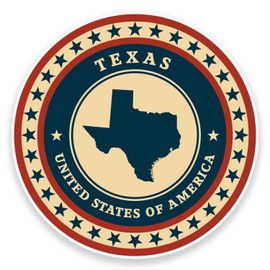 2 x 10cm Texas USA America Sticker Car Laptop Travel Luggage Flag Map Tag #9459 (10cm Wide x 10cm High)
