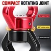 30kN 360° Climbing Swivel, Aluminum Magnesium Rope Rotator Connector for