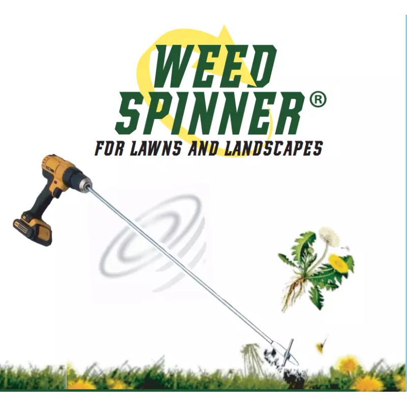 WeedSpinner LT drill-powered weed removal tool for lawns and landscapes