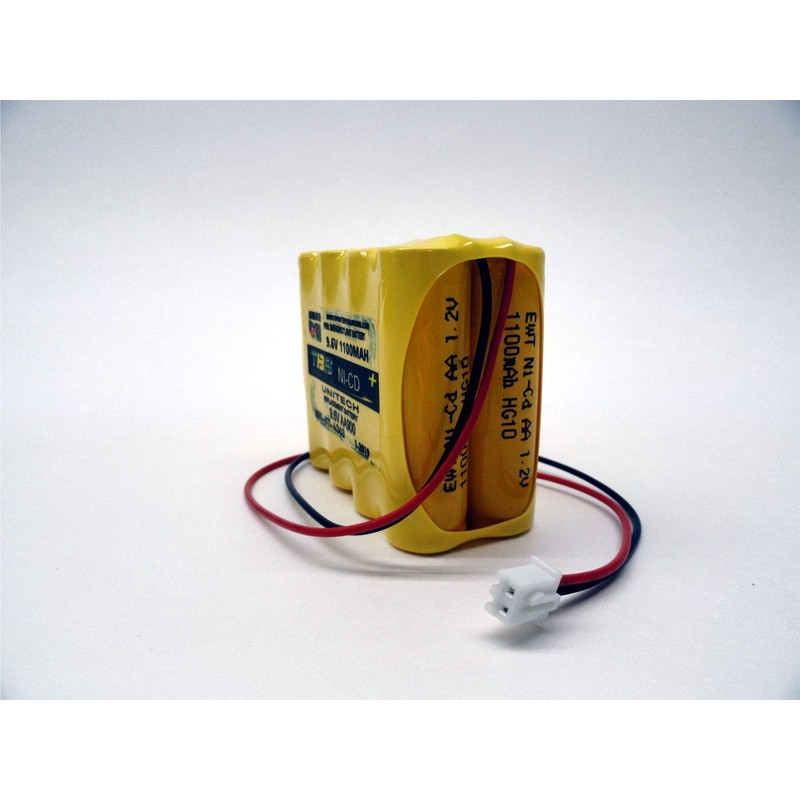 5PC Unitech AA900mAh 9.6V Battery Emergency Light 9.6V 1.1Ah NiCD