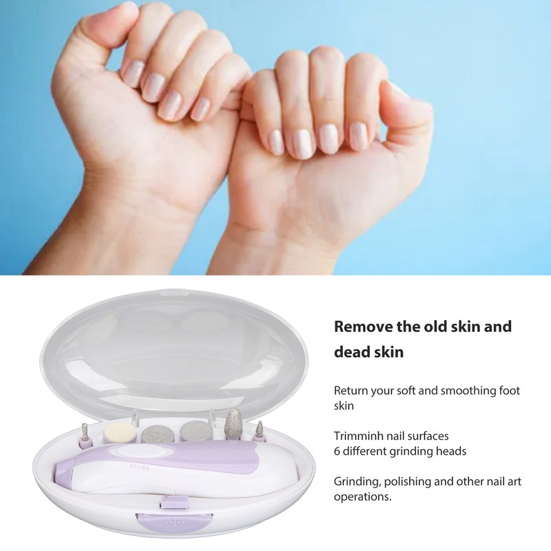 Electric Nail File Kit Remove Dead Skin High Speed Rotating
