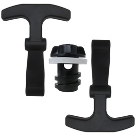 DEARCOOL New Replacement Cooler Parts Latches & Drain Plug Combo - Compatible for RTIC, for YETI - Black