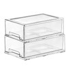 SIMPEXPE Stackable Storage Drawer, Clear Pull Out Plastic Food Fridge