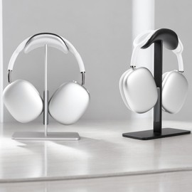 Headphone Stand, AirPods Max Stand with Sleep Mode, Headset Stand,Airpod Max Accessories,Aluminum Headphone Stand,Gaming Headphone Stand for Desk (Black)