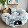 Mabaytir Cat Tunnels Bed for Indoor Cats, Plush Cat Play