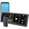 infactory Farbwetterstationen: WLAN-Funk-Wetterstation mit Widescreen-VA-Display, Außensensor und App (WLAN-Farbwetterstationen, Gartenthermometer)