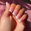 French Tip Acrylic Press ons - Length: Long, Size: XSmall
