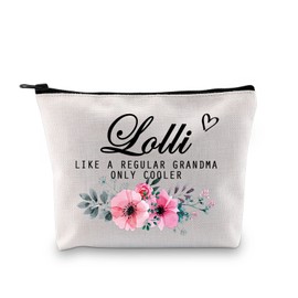 Lolli Zipper Pouch Grandma Mother’s Day Gift Lolli Like A Regular Grandma Only Cooler Travel Bag Gift for Lolli (Cooler Lolli Bag CA)