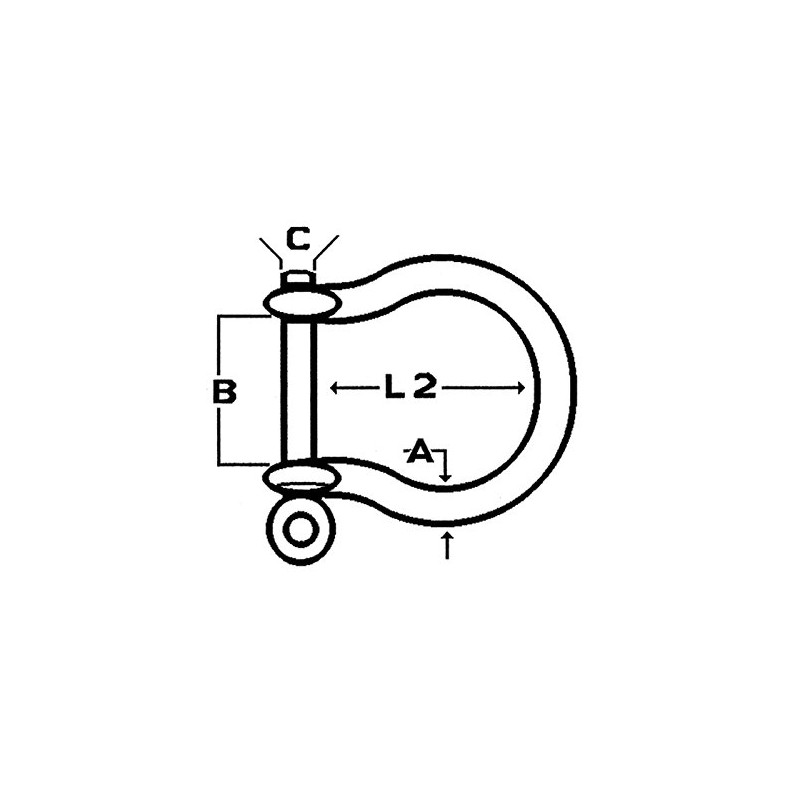 Shackle Shape H 5 Mm Brass Pol