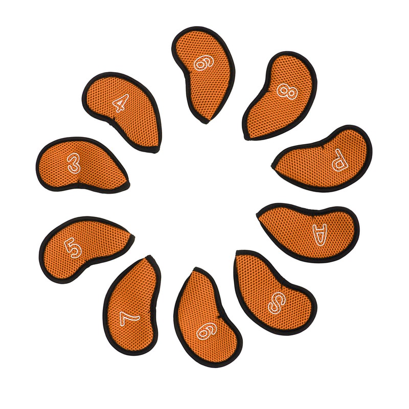 10pcs Golf Iron Covers Set with Numbers Waterproof Golf Head