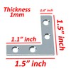 Wideskall® 1.5" inch Flat Corner Angle Brace Repair Plated Bracket