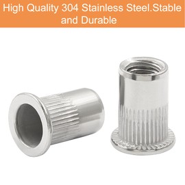 Cionyce 30 Pcs 5/16 Inch - 18 UNC Rivet Nuts - Aluminium Alloy Flat Head Threaded Insert Nut for Improved Performance and Durability