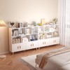 OSCHF Cubby Shelf Bookcase with Doors - Wooden 11 Cube