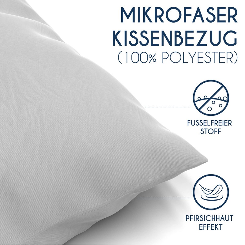 Dreamzie - Set of 2 Pillowcases - Anthracite Grey -