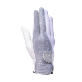 Callaway Glove CHEV DUAL WMS GRY 21 25 (21 cm) For Both Hands, Gray, Women's