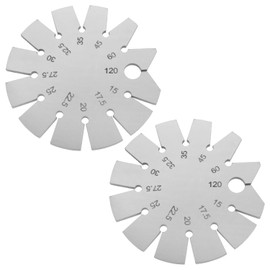 Dsjnf 15-120 Degrees Round Blade Angle Finder Knife Angle Finder Stainless steel Bevel Finder for Measuring Blade Angle Shaft Angle Finder 2pcs