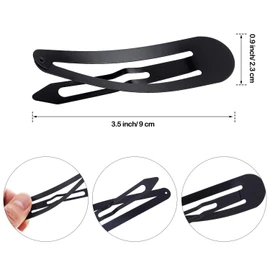 50 Pasadores Antideslizantes para Cabello Broches para Cabello Grandes de Metal de 3.5 Pulgadas Clip Lateral de Pelo Largo Clips de Pelo de Abrazadera para Chica Mujer Accesorios de Pelo (Negro)