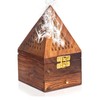 CUPMER Traditional- Handmade- Burner Wooden Incense Stick Holder Ash Catcher