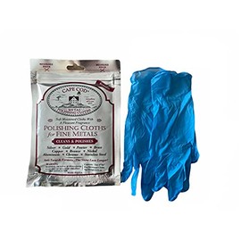 Cape Cod Metal Polishing Cloths Package of 2 with Gloves