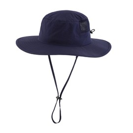 Home Prefer UPF50+ - Sombrero de sol para hombre, de ala ancha, sombrero de pesca de malla transpirable, Azul marino, Talla única