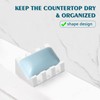 Coipdfty Self Draining Soap Dish Holder,Silicone Soap Dish,for Bathroom,Kitchen, Sponges，Can