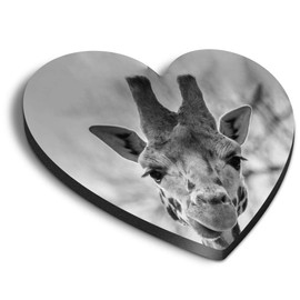 1 x Heart MDF Magnets - Pretty Giraffe Wildlife Africa African 35102