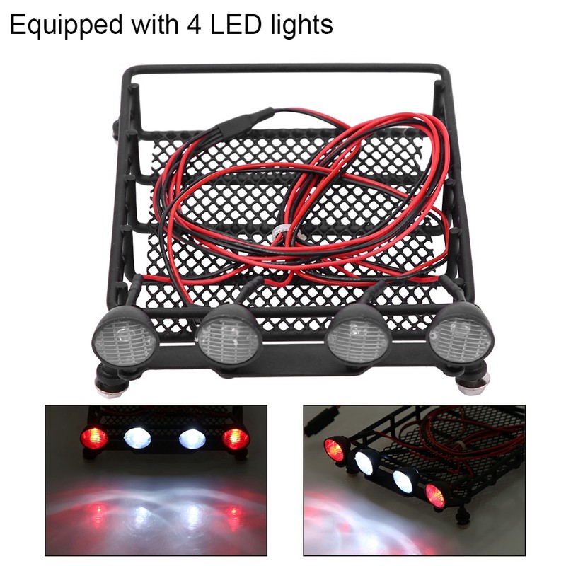 Roof Rack Luggage Carrier With LED Lights Round for Axial