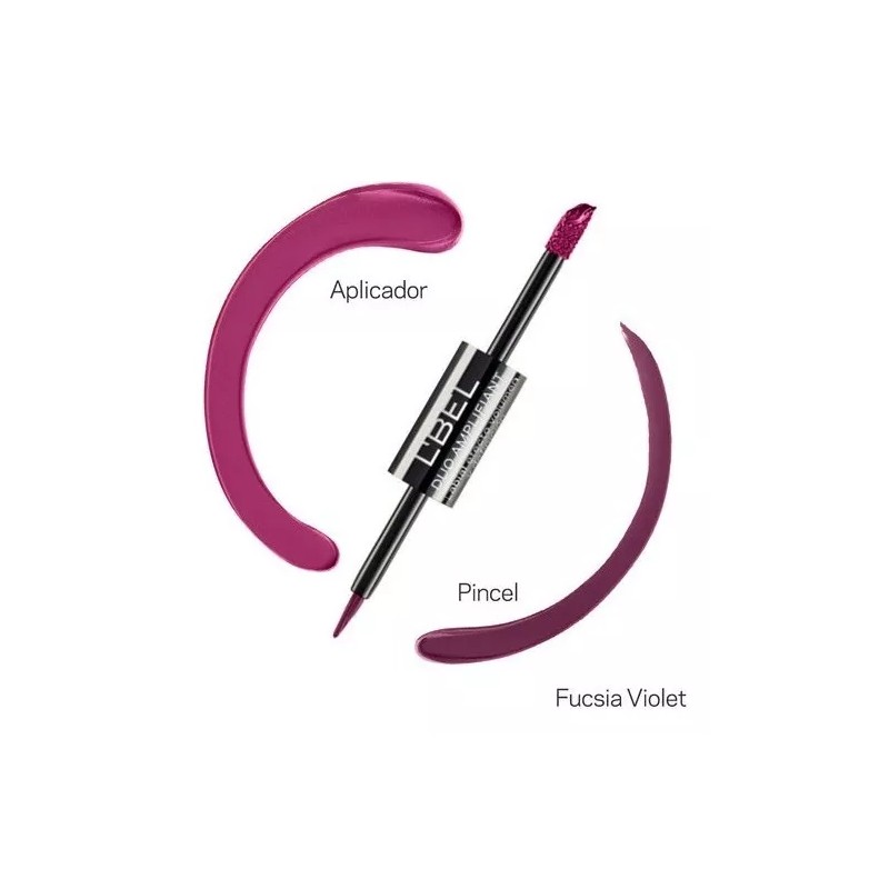 L'Bel Labial L'Bel Dúo Amplifiant color fucsia violet mate