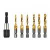 HUAZHICHUN Titanium Plating Combination Drill and Tap Bit Set,3-in-1 Screw