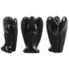 Lovionus89 Natural Black Obsidian Angel Statue, Hand Carved Stone Healing