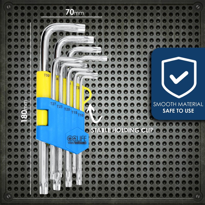 CCLIFE Torx Allen Key Set T10-T50 9-Piece Allen Key Set