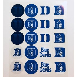 SET of 100- 2" DUKE BLUE DEVILS ADHESIVE STICKERS